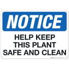 Help Keep This Plant Safe And Clean Sign