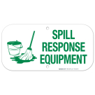 Emergency Spill Response Equipment With Graphic Sign