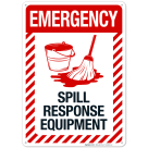 Emergency Spill Response Equipment With Graphic Sign, (SI-62694)