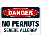 No Peanuts Severe Allergy Sign