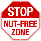 Stop Nutfree Zone Sign