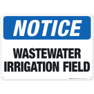 Wastewater Irrigation Field Sign