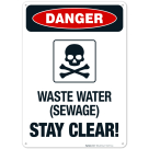 Danger Waste Water Sign