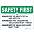 Always Keep The Gun Pointed In A Safe Direction Sign