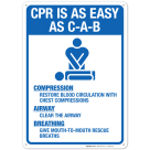 CPR Is As Easy As CAB Compression Airway Breathing Sign
