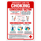 Emergency Care For Choking Conscious Victim Unconscious Victim Sign