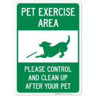 Pet Exercise Area Control and Clean Up After Your Pet with Graphic