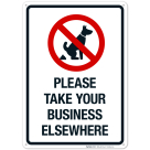 Please Take Your Business Elsewhere No Dog Poop Graphic