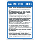 Wading Pool Rules Sign