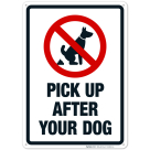Pick Up After Your Dog With Dog Pooping Graphic