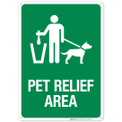 Pet Relief Area With Man Walking His Dog Symbol