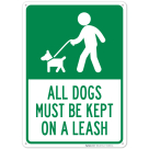 All Dogs Must Be Kept On A Leash Sign