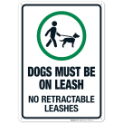 Dogs Must Be On A Leash No Retractable Leashes