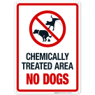 Chemically Treated Area No Dogs Sign