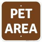 Pet Area In Brown Background