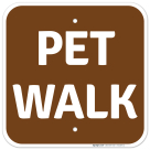 Pet Walk In Brown Background