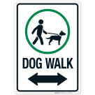 Dog Walk With Bidirectional Arrow Sign
