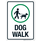 Dog Walk With Symbol Sign