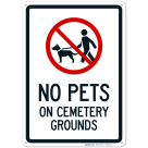 No Pets On Cemetery Grounds Sign