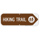 Hiking Trail With Graphic And Right Arrow Sign