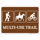 Multi-Use Trail With Graphics Sign