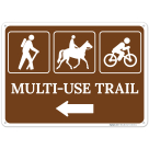 Multi Use Trail With Left Arrow Sign