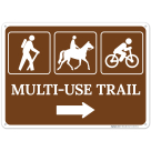 Multi Use Trail With Right Arrow Sign