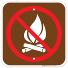 No Campfire Symbol Sign