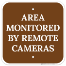 Area Monitored By Remote Cameras Sign