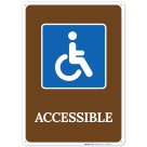 Accessible With Handicap Symbol Sign