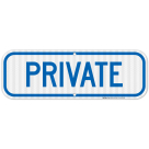 Private With Blue Border Sign
