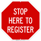Stop Here To Register Sign