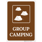 Group Camping With Tents Graphic Sign