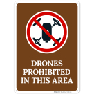 Drones Prohibited In This Area With Symbol Sign