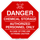 Danger Chemical Storage Authorized Personnel Only Sign
