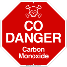 Co Danger Carbon Monoxide Sign