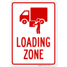 Loading Zone With Graphic Sign, (SI-63548)