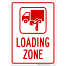 Loading Zone With Graphic Sign