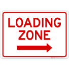 Loading Zone With Right Arrow Sign