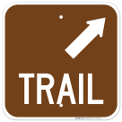 Trail With Arrow Pointing Up Right Sign