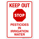 Pesticides In Irrigation Water Sign