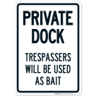 Trespassers Will Be Used As Bait Sign