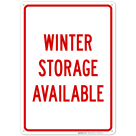 Winter Storage Available Sign