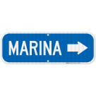 Marina With Right Arrow Sign