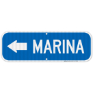 Marina With Left Arrow Sign