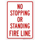 No Parking Or Standing Fire Lane Sign, (SI-63750)