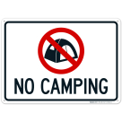 No Camping With Graphic Sign