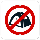 No Camping Tent Symbol Sign