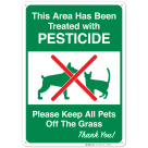 This Area Has Been Treated With Pesticide Sign