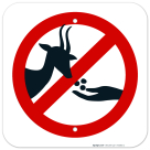 Do Not Feed The Wildlife Symbol Sign